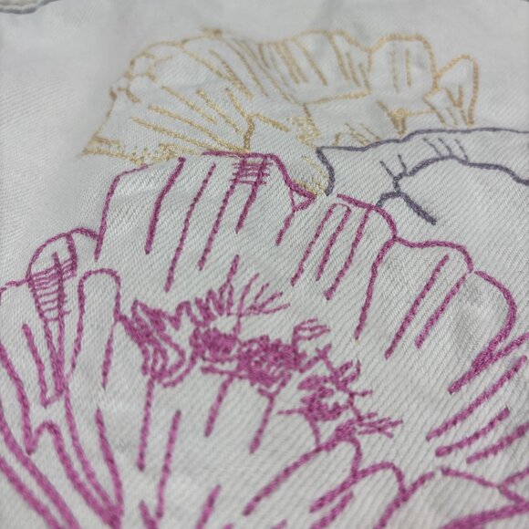 Levis Womens Ex-Boyfriend Trucker Jacket With Floral Back Embroidery Small, Whit - Picture 5 of 15